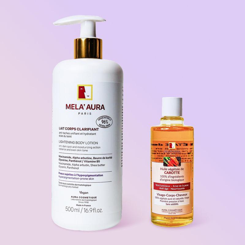 Duo Lait Corps Clarifiant et Huile de Carotte