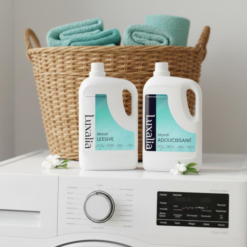 Duo Monoï 10 Litres | Sans Pictogrammes, Ni Conservateurs MIT, BIT, CMIT | 5 Litres Lessive + 5 Litres Adoucissant = 10 Litres | LUXALIA — vignette 4