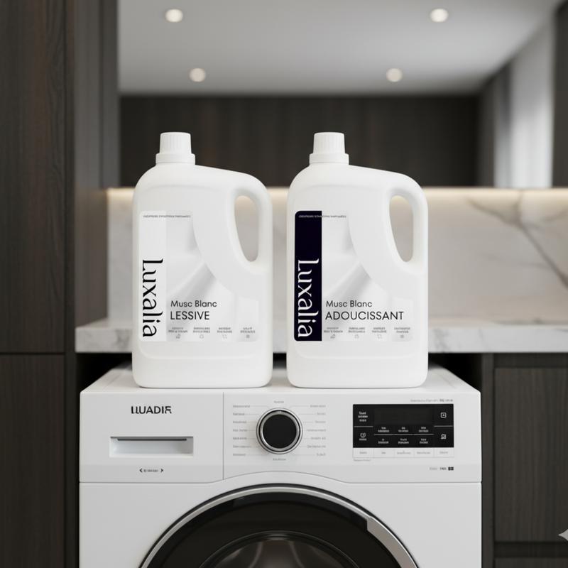 Duo Musc Blanc | Lessive + Adoucissant | 5 Litres x 2 = 10 Litres | Lessive Sans Conservateurs MIT | Adoucissant Hautement Parfumé - LUXALIA — vignette 4