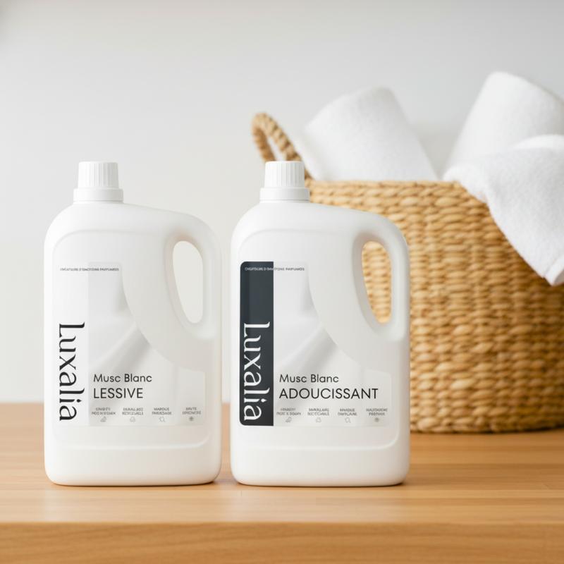 Duo Musc Blanc | Lessive + Adoucissant | 5 Litres x 2 = 10 Litres | Lessive Sans Conservateurs MIT | Adoucissant Hautement Parfumé - LUXALIA — vignette 5