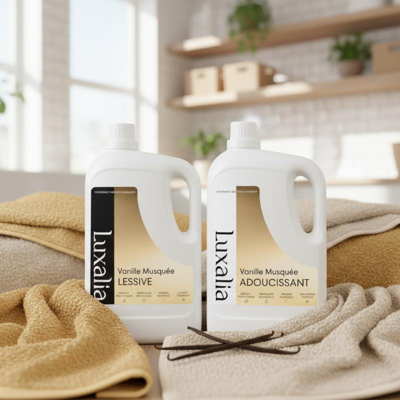 Duo Vanille Musquée | Lessive + Adoucissant | 5 Litres x 2 = 10 Litres | Lessive Sans Conservateurs MIT | Adoucissant Hautement Parfumé - LUXALIA — vignette 4