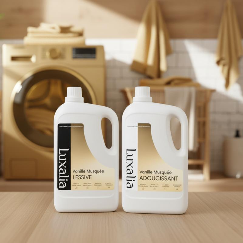 Duo Vanille Musquée | Lessive + Adoucissant | 5 Litres x 2 = 10 Litres | Lessive Sans Conservateurs MIT | Adoucissant Hautement Parfumé - LUXALIA — vignette 5