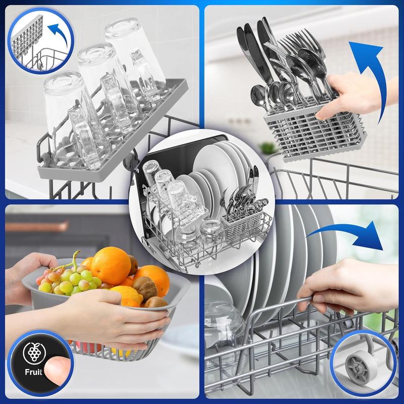Duronic DW5 BK Lave-vaisselle de table 950W lave vaisselle posable portable compact gain de place pour petite cuisine 6 programmes de lavage séchage efficace pratique — vignette 4