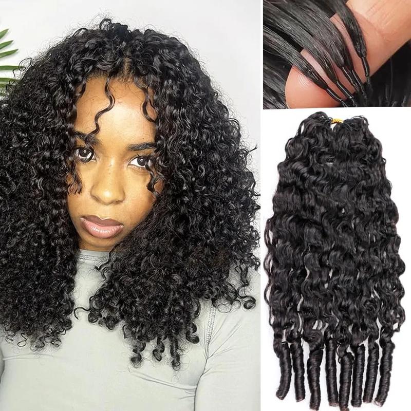 Extensions capillaires bouclées en forme de plumes, fabriquées à partir de cheveux humains vierges, crochétées, texture ondulée, sans nœuds, pré-épilées pour le tressage, 50 g par paquet, cheveux bouclés birman