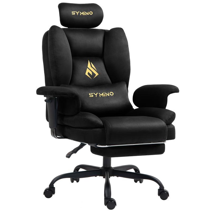 (Fourrure Synthétique)SYMINO Canapé Chaise Gaming, Chaise Gamer, Fauteuil Canapé Ergonomique avec Fourrure Synthétique