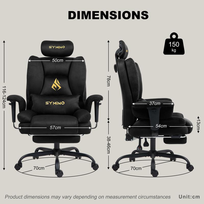 (Fourrure Synthétique)SYMINO Canapé Chaise Gaming, Chaise Gamer, Fauteuil Canapé Ergonomique avec Fourrure Synthétique — vignette 2