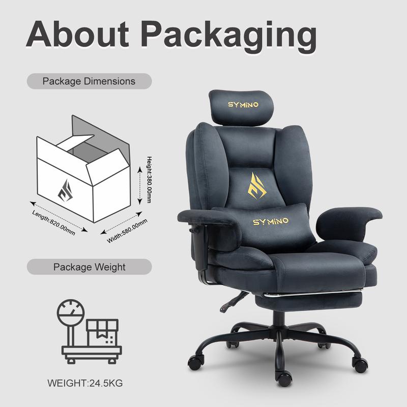(Fourrure Synthétique)SYMINO Canapé Chaise Gaming, Chaise Gamer, Fauteuil Canapé Ergonomique avec Fourrure Synthétique — vignette 7