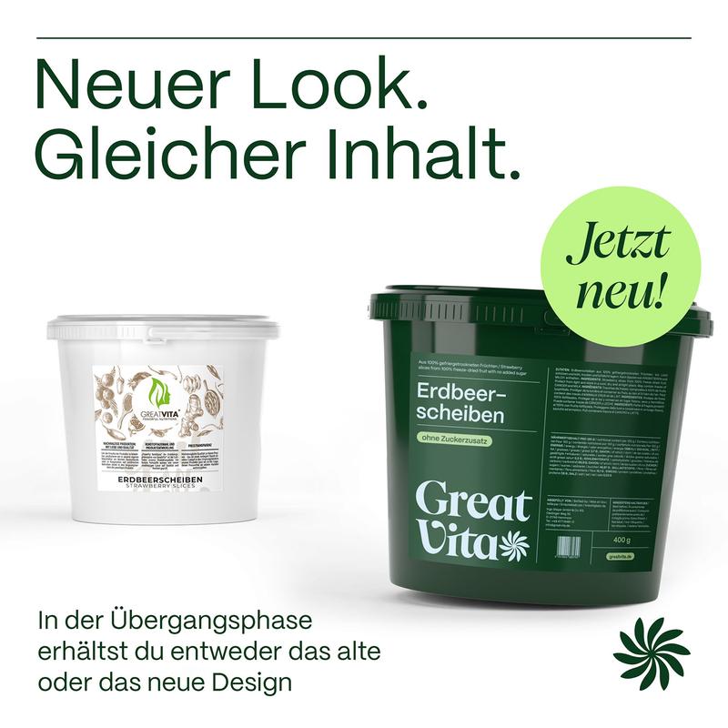 Fraises lyophilisées · Tranches de fraise croustillantes · sans sucres ajoutés · Fruits lyophilisés · Fraises lyophilisées - GreatVita — vignette 2