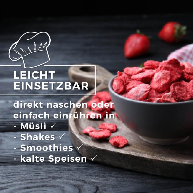 Fraises lyophilisées · Tranches de fraise croustillantes · sans sucres ajoutés · Fruits lyophilisés · Fraises lyophilisées - GreatVita — vignette 4