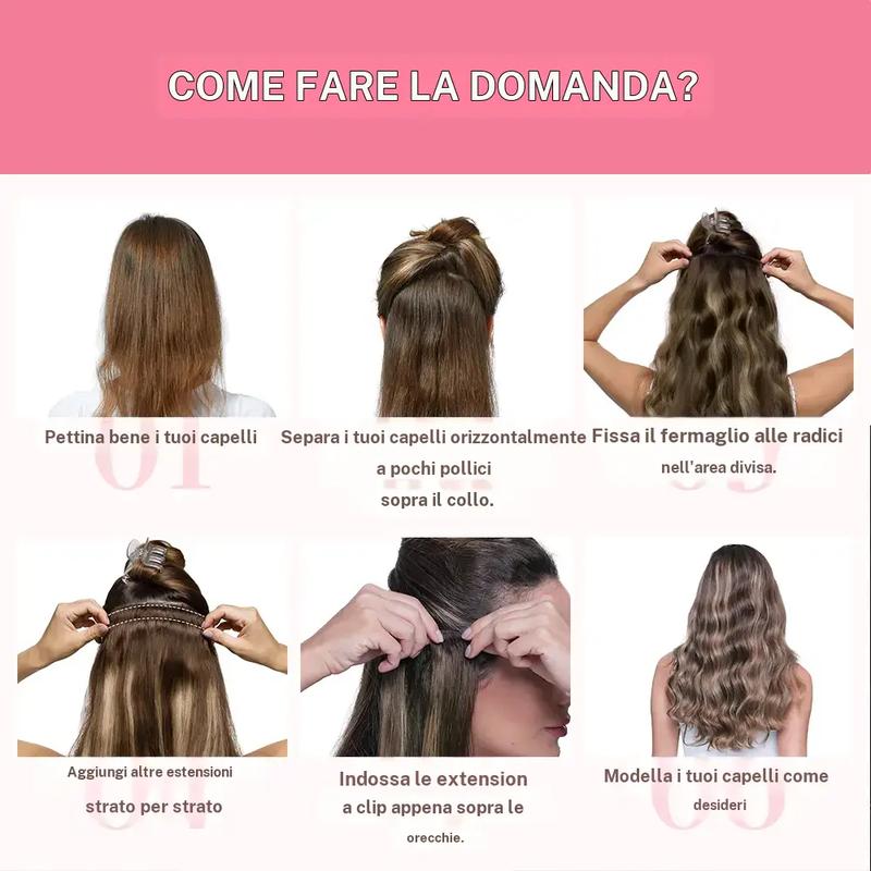 GOOGOO Extension de cheveux à clips en cheveux humains, naturels, lisses, légers, faciles à coiffer, doux TikTokShopBlackFriday — vignette 8