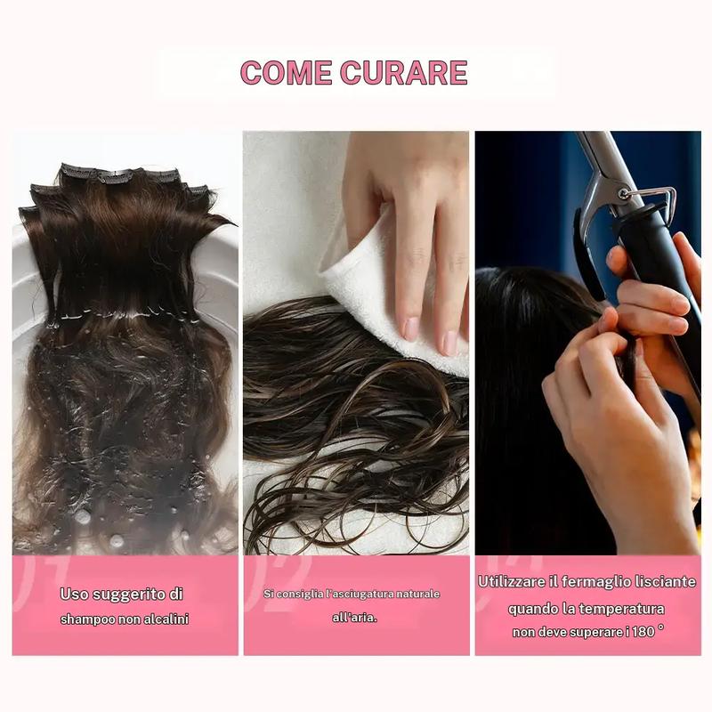 GOOGOO Extension de cheveux à clips en cheveux humains, naturels, lisses, légers, faciles à coiffer, doux TikTokShopBlackFriday — vignette 9