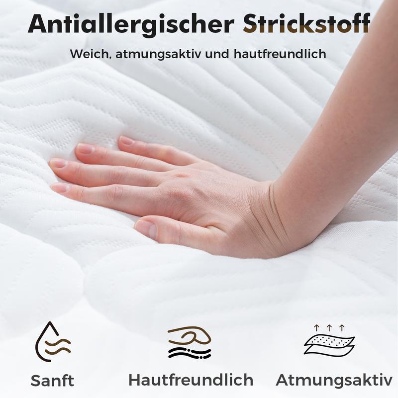 HOMAVO Matelas à ressorts ensachés 7 zones｜Construction de confort en 10 couches｜Sensation de sommeil ergonomique — vignette 5