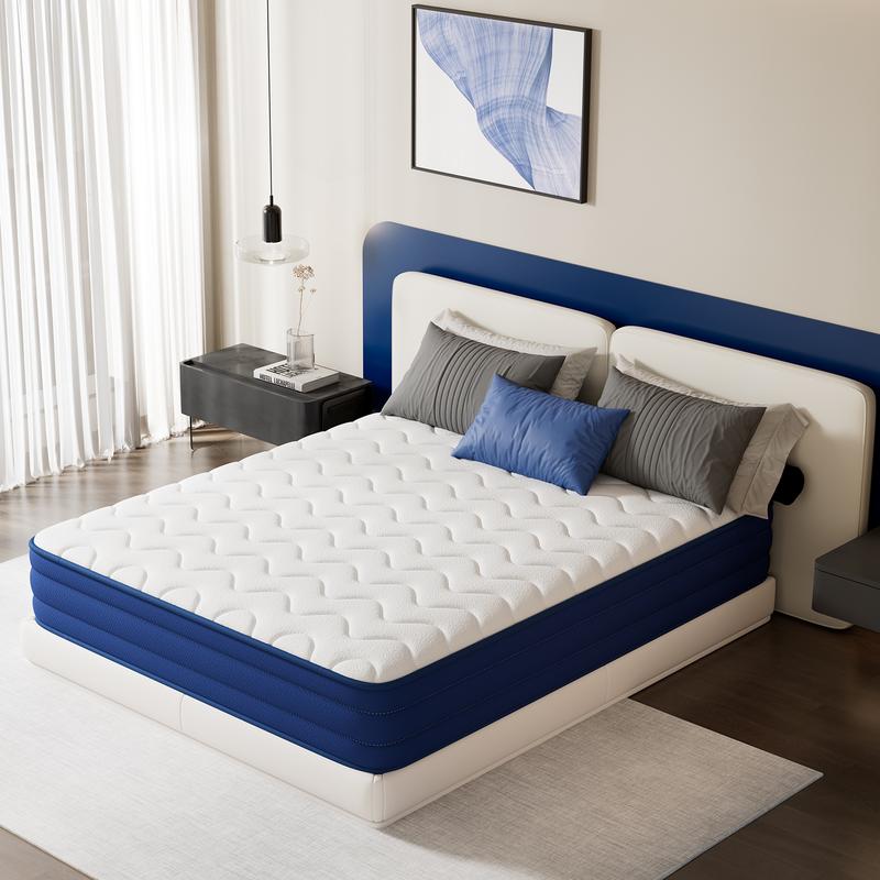 HOMAVO série Deep Sea, matelas à ressorts ensachés 7 zones, Zero Gravity, respirant, épaisseur 22 cm, fermeté H3