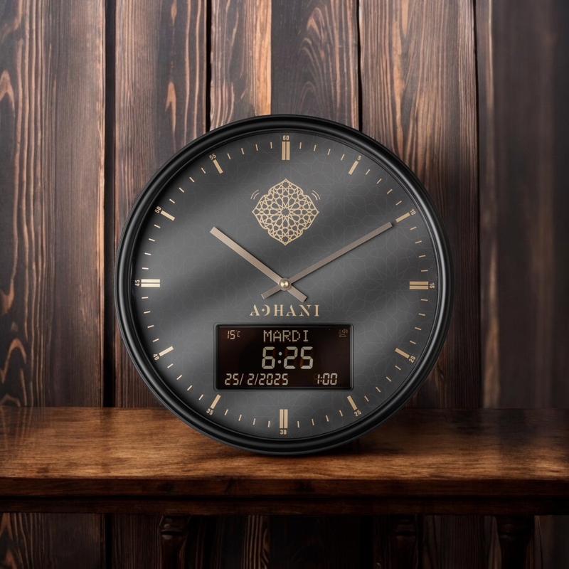 Horloge Adhan design et moderne - Noire — vignette 3
