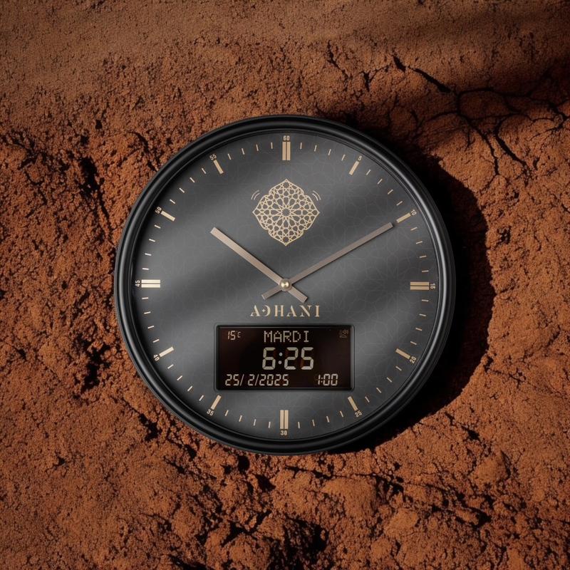 Horloge Adhan design et moderne - Noire — vignette 5
