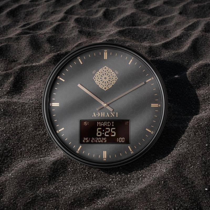 Horloge Adhan design et moderne - Noire — vignette 6