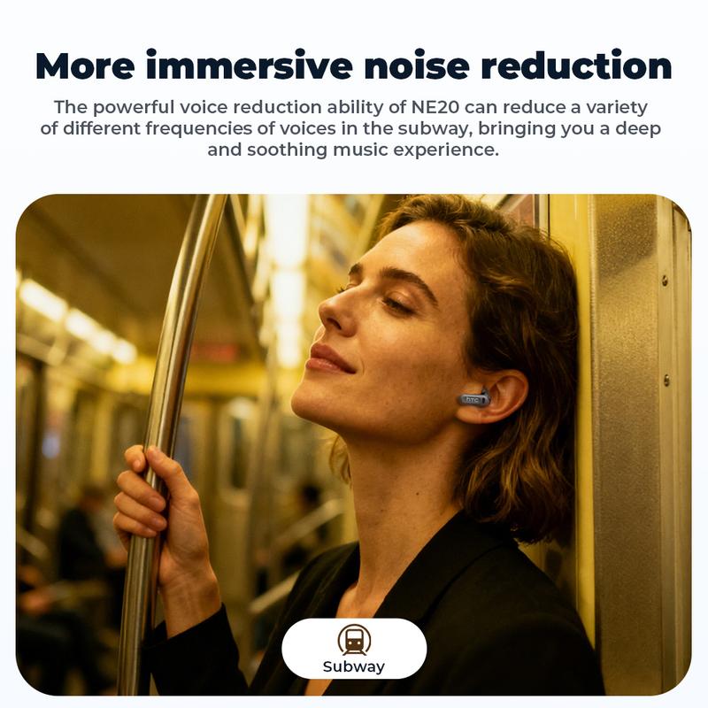 HTC NE20 Translator Écouteurs Bluetooth 6.0, traduction dans 134 langues avec écran LED, écouteurs sans fil étanches, caméra à distance et applications de jeu | Parfait pour le travail, le sport, les études et l'enseignement | Micro intégré | Écouteurs — vignette 9