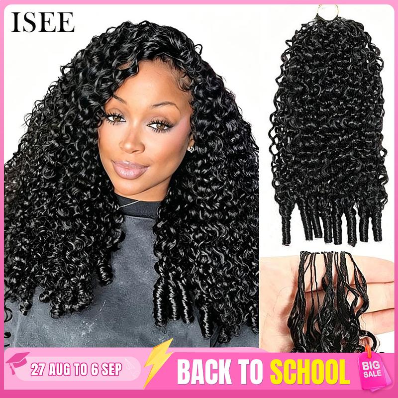 ISEE HAIR Cheveux humains de qualité supérieure pour crochet braids texture bouclée birmane boucles douces et bien définies aspect naturel pour un look glamour au quotidien#backtoschool