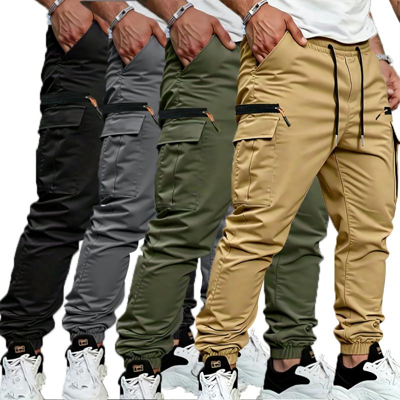 Jogging cargo multicolores — Pantalon long tactique décontracté à multiples poches, pantalon de travail polyvalent pour l’extérieur