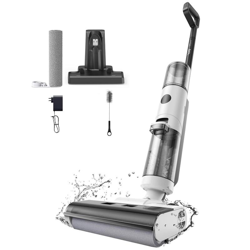JONR ED12 aspirateur humide et sec, nettoyeur de sol sans fil autonettoyant, aspirateur vadrouille léger pour sols durs, poils d'animaux, restes de nourriture nettoyage complet sans sortie