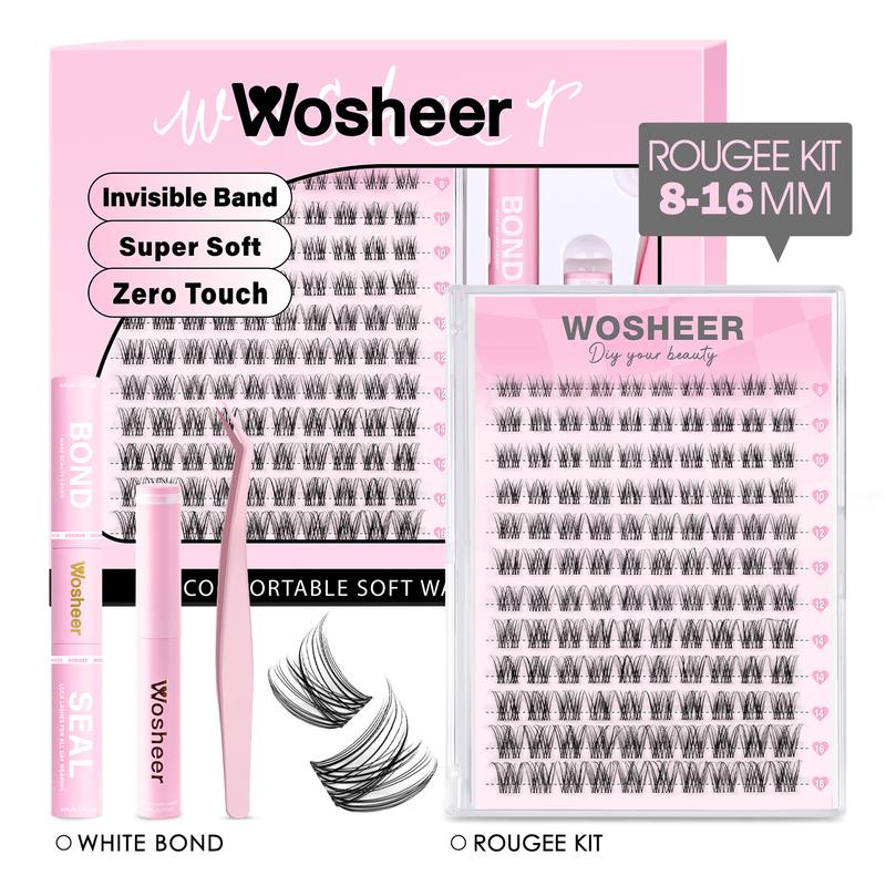 Kit de touffes de cils Wosheer ROUGEE MUGGY MATTE VIKKI LAYZ, résistant à l’eau, doux et naturel, ultra léger et sans sensation — ensemble DIY luxueux pour courber les cils — vignette 2