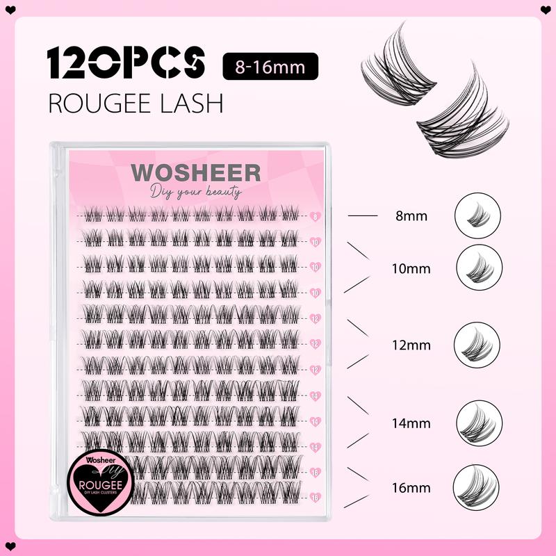 Kit de touffes de cils Wosheer ROUGEE MUGGY MATTE VIKKI LAYZ, résistant à l’eau, doux et naturel, ultra léger et sans sensation — ensemble DIY luxueux pour courber les cils — vignette 3
