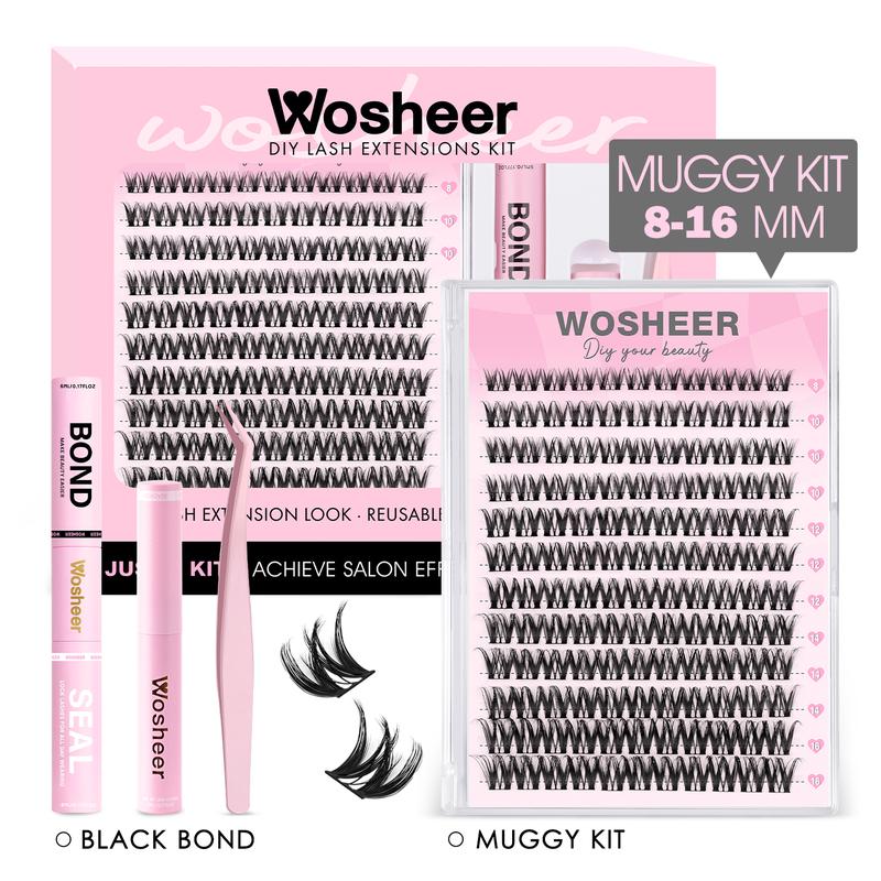 Kit de touffes de cils Wosheer ROUGEE MUGGY MATTE VIKKI LAYZ, résistant à l’eau, doux et naturel, ultra léger et sans sensation — ensemble DIY luxueux pour courber les cils — vignette 4