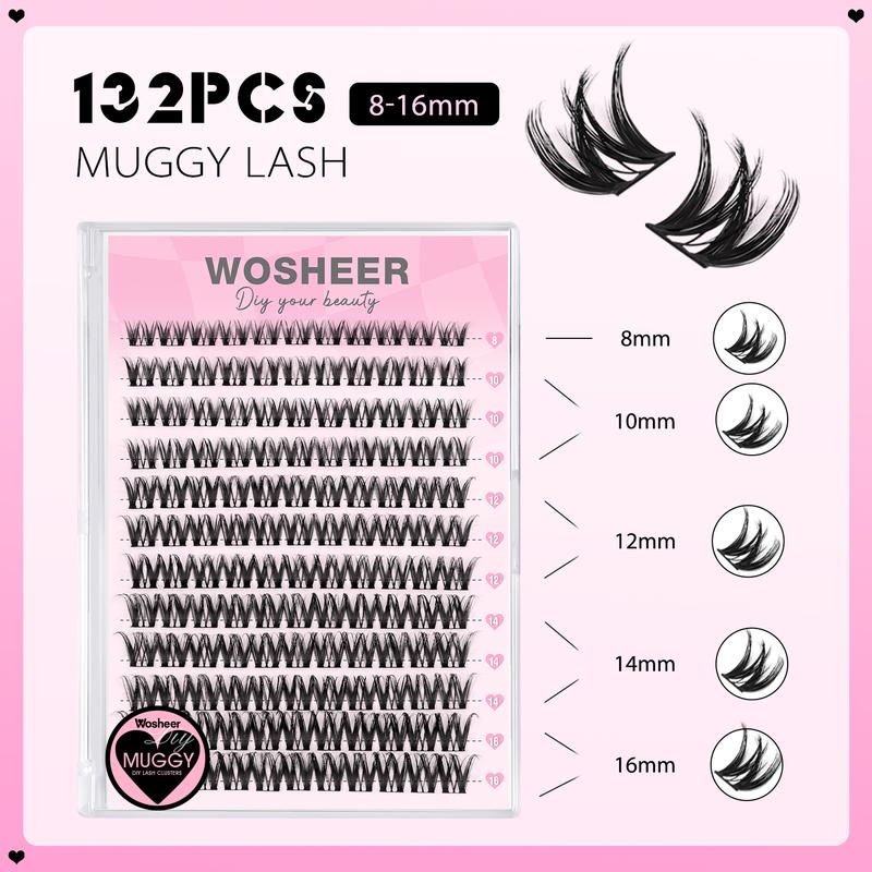 Kit de touffes de cils Wosheer ROUGEE MUGGY MATTE VIKKI LAYZ, résistant à l’eau, doux et naturel, ultra léger et sans sensation — ensemble DIY luxueux pour courber les cils — vignette 5