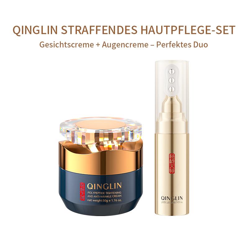 Kits de soins de la peau QINGLIN, ensemble officiel de raffermissement pour les jeunes, crème raffermissante (50g) + crème pour les yeux aux peptides revitalisants (25g), peptides à haute dose, bio, vitamine E, TikTokShopBlackFriday