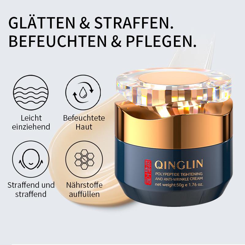 Kits de soins de la peau QINGLIN, ensemble officiel de raffermissement pour les jeunes, crème raffermissante (50g) + crème pour les yeux aux peptides revitalisants (25g), peptides à haute dose, bio, vitamine E, TikTokShopBlackFriday — vignette 3