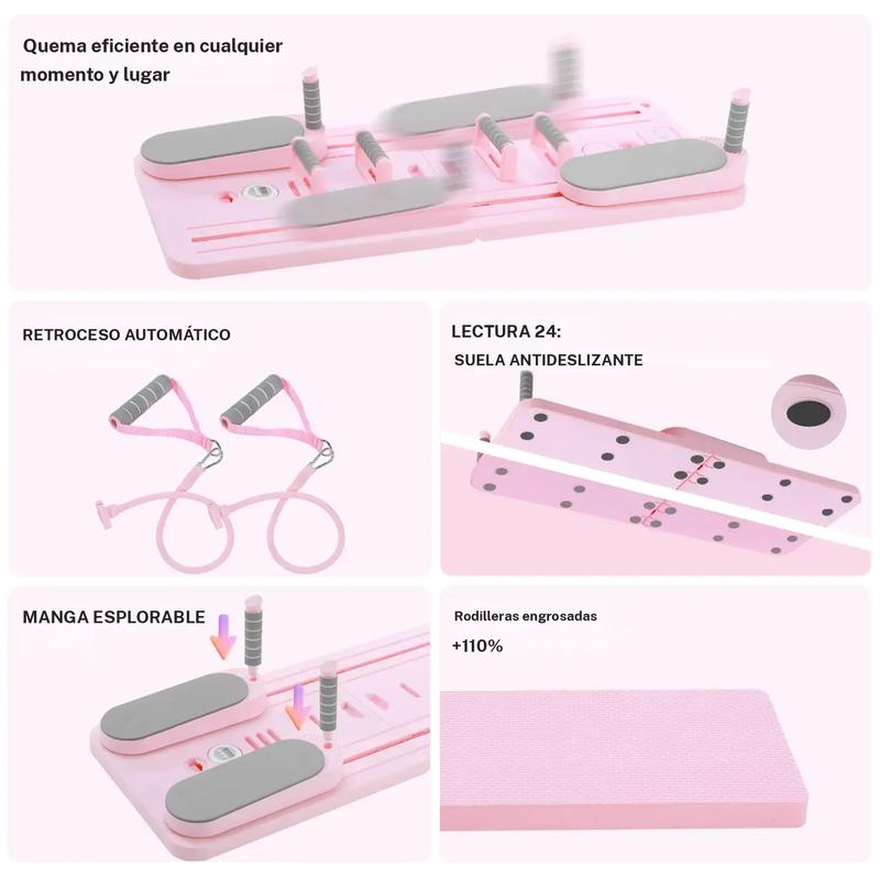 La planche abdominale Pilates multifonction KeHot est un appareil d'entraînement abdominal pour la maison avec résistance réglable et minuteur.Sans danger et confortable, avec une capacité de poids maximale de 300 livres.Le produit comprend des genouillèr — vignette 5