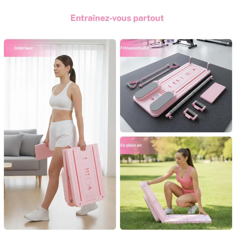 La planche abdominale Pilates multifonction KeHot est un appareil d'entraînement abdominal pour la maison avec résistance réglable et minuteur.Sans danger et confortable, avec une capacité de poids maximale de 300 livres.Le produit comprend des genouillèr — vignette 8