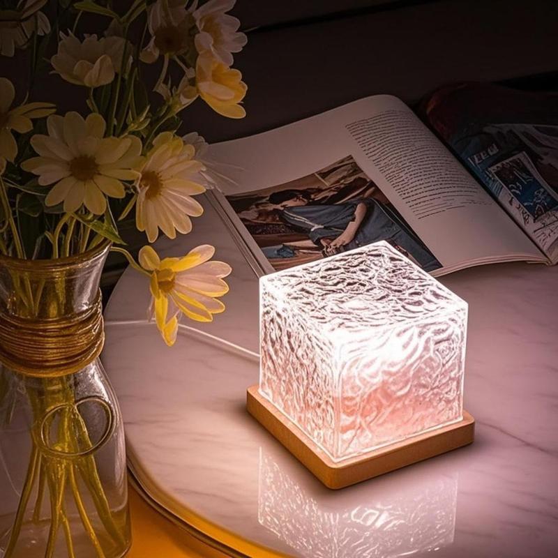 Lampe de table projecteur de vagues USB, 16 couleurs RGB avec télécommande et contrôle tactile, effet de vagues océaniques et d’aurores boréales, lumière ambiante réglable, veilleuse à base acrylique pour chambre et salon #TOP PICKS — vignette 6