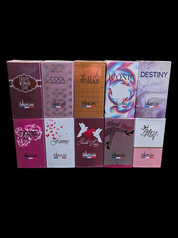 Le Parfum de France Lot de Parfums Femme 10 Pièces Variété de Fragrances Idéal pour Occasions Spéciales et Quotidiennes
