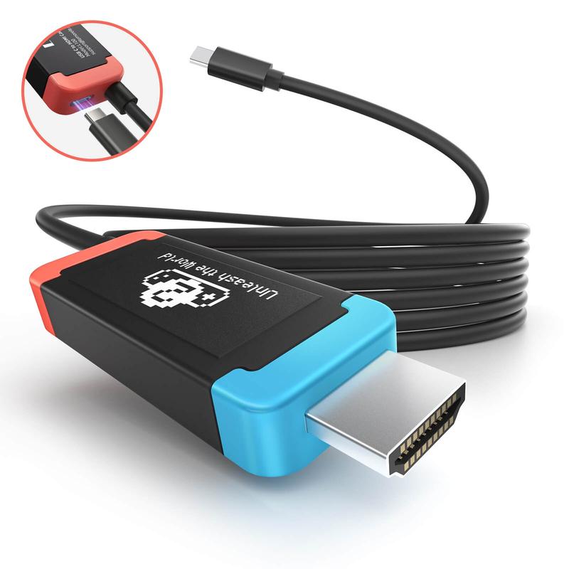 Lemorele L100 câble USB‑C vers HDMI pour Switch 2, Switch & Switch OLED, 4K@60 Hz HDR, charge rapide PD 100 W, plug & play, compatible avec smartphones, tablettes, ordinateurs portables et appareils USB‑C