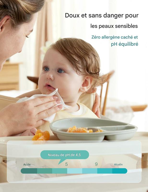 Lingettes pour bébé Momcozy – Format extra large, à 99 % d’eau, sans parfum et hypoallergéniques, lingettes nettoyantes et hydratantes pour la peau sensible du bébé, paquets de 8/12 avec couvercle rabattable (total de 480/720 lingettes) — vignette 3