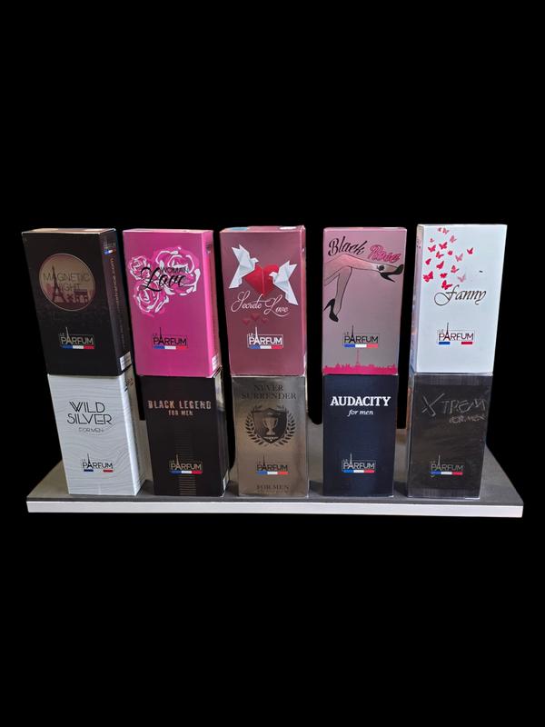 Lot de 10 Parfums de France 75ml Mixte Collection Variée pour Homme et Femme Parfum Varié et Attractive