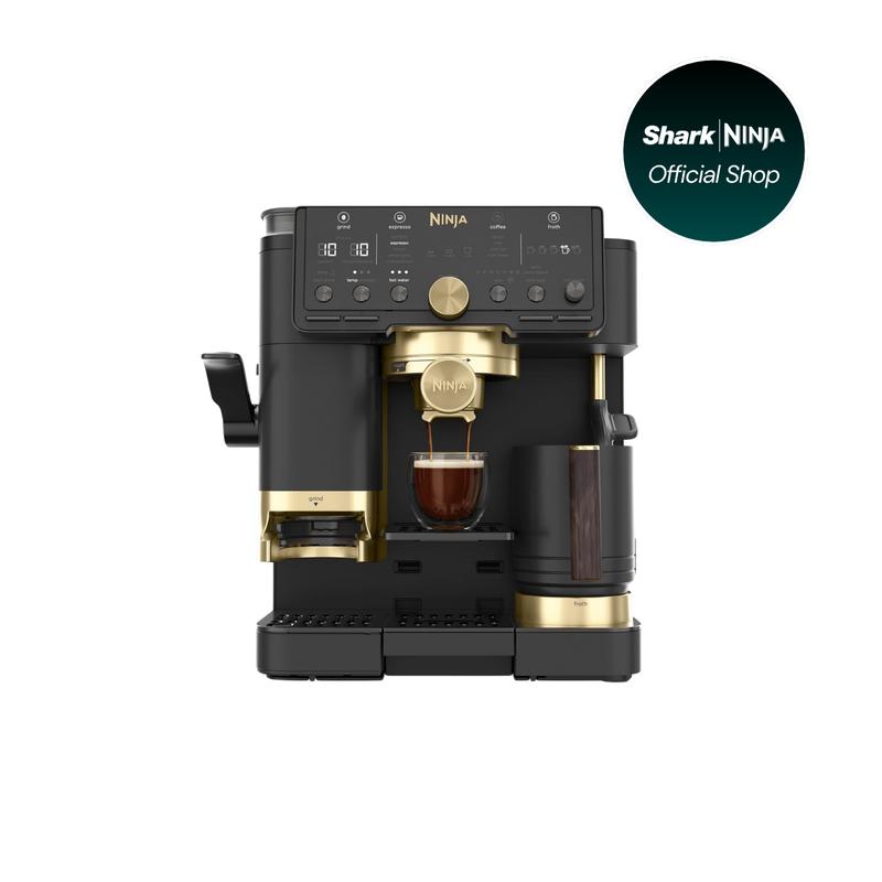 Machine à café semi-automatique Ninja Luxe Café Pro, édition limitée David Beckham - Noir & Or