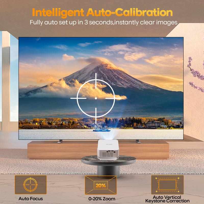 Magcubic Autofocus HY300MAX Projecteur 8K décodage HD 400ANSI Android 14 Allwinner H726 Rapport de projection 0,8 : 1 double WiFi6 BT5,4 clé de voûte automatique HDR/ HDR10+/ HLG haut parleur intégré Portable Mini home cinéma — vignette 3