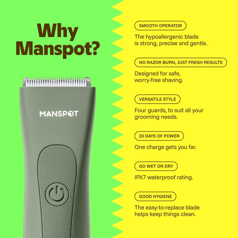 Manspot 4 en 1 Rasoir Électrique – Unisexe, Pour Voyage & Maison, Doux Pour Peau Sensible, Visage, Jambes & Zones Délicates, Étanche IPX7, Recharge USB Rapide, Batterie Lithium — vignette 6