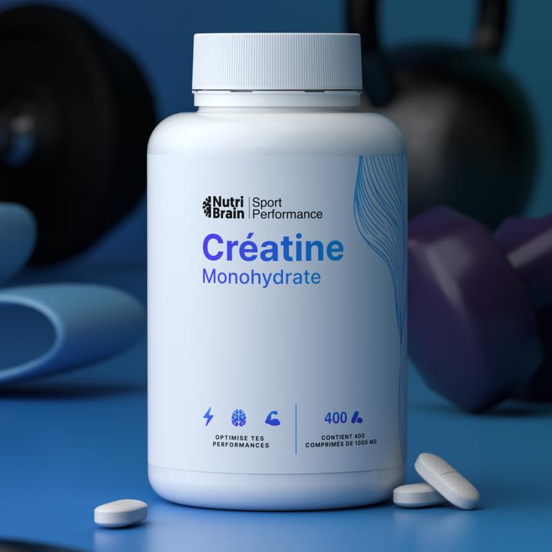 Masse musculaire, puissance physique et mentale | Créatine monohydrate en comprimés de NutriBrain