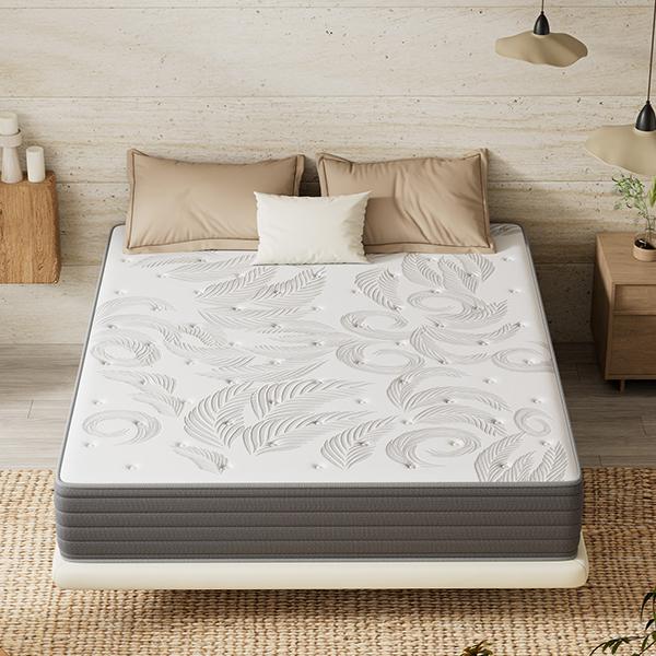 Matelas HOMAVO, matelas à ressorts ensachés, niveau de fermeté H3, fermeté moyenne, matelas 7 zones avec mousse confort premium, adapté aux enfants et aux adultes. — vignette 2