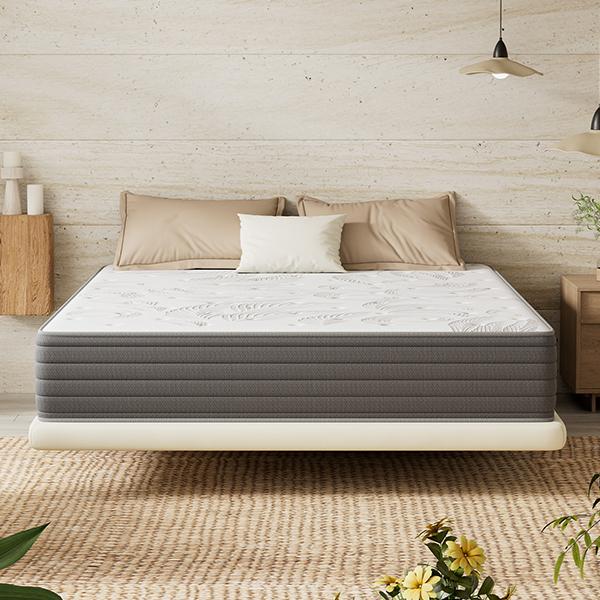 Matelas HOMAVO, matelas à ressorts ensachés, niveau de fermeté H3, fermeté moyenne, matelas 7 zones avec mousse confort premium, adapté aux enfants et aux adultes. — vignette 3