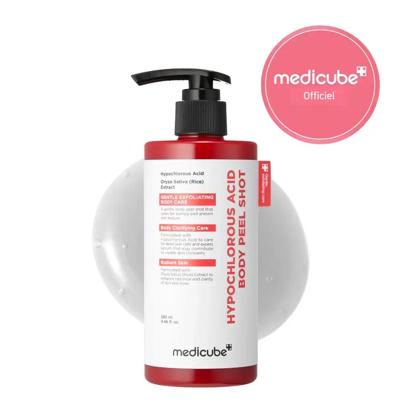[medicube Officiel] Body Peel Shot à l’Acide Hypochloreux | Sérum Exfoliant Corps doux pour Cellules mortes, Zones rugueuses et Texture irrégulière | Extrait de riz, panthénol | Soin hydratant et lissant