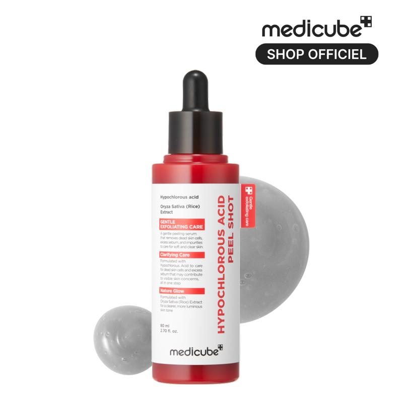 [medicube Officiel] Peel Shot à l’Acide Hypochloreux | Sérum Exfoliant Doux pour cellules mortes, pores, points noirs et excès de sébum | Extrait de riz, panthénol pour soin hydratant et lissant