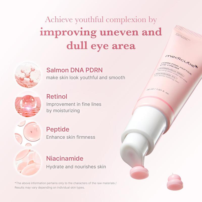 [medicube Officiel] Sérum Contour des Yeux Pink Peptide PDRN de Saumon | Niacinamide & Rétinol Haute Pureté 99 %| Anti-Rides, Teint Uniforme | Skincare Coréenne — vignette 3