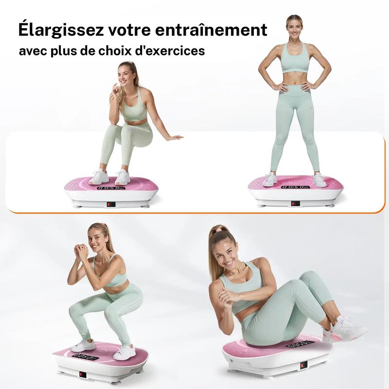 MERACH Appareil d'exercice à plaque vibrante mince, appareil de drainage lymphatique, plateforme vibrante pour entraînement complet du corps, pour le bien être et la remise en forme — vignette 5