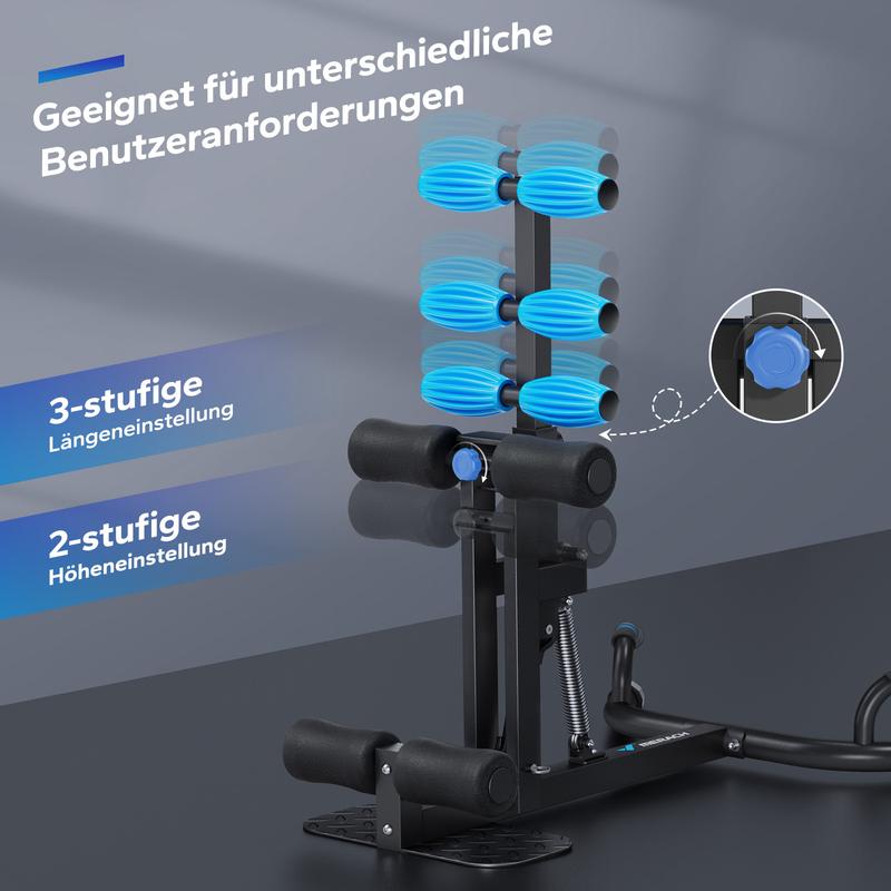 Merach appareil de squat profond, appareil de travail des fessiers réglable pour l’entraînement à domicile & le workout, appareil de sit up pour la zone des abdominaux, banc de musculation pour abdominaux, pompes — vignette 4