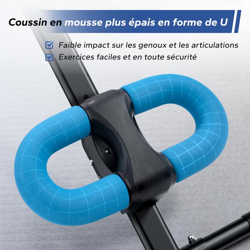 MERACH Machine d'entraînement Ab réglable, moniteur LCD, équipement d'exercice abdominal pliable, entraîneur de base pour le corps, les fesses, équipement de Fitness — vignette 4