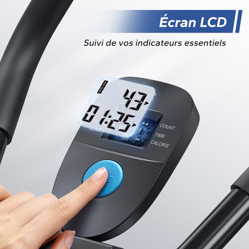 MERACH Machine d'entraînement Ab réglable, moniteur LCD, équipement d'exercice abdominal pliable, entraîneur de base pour le corps, les fesses, équipement de Fitness — vignette 6